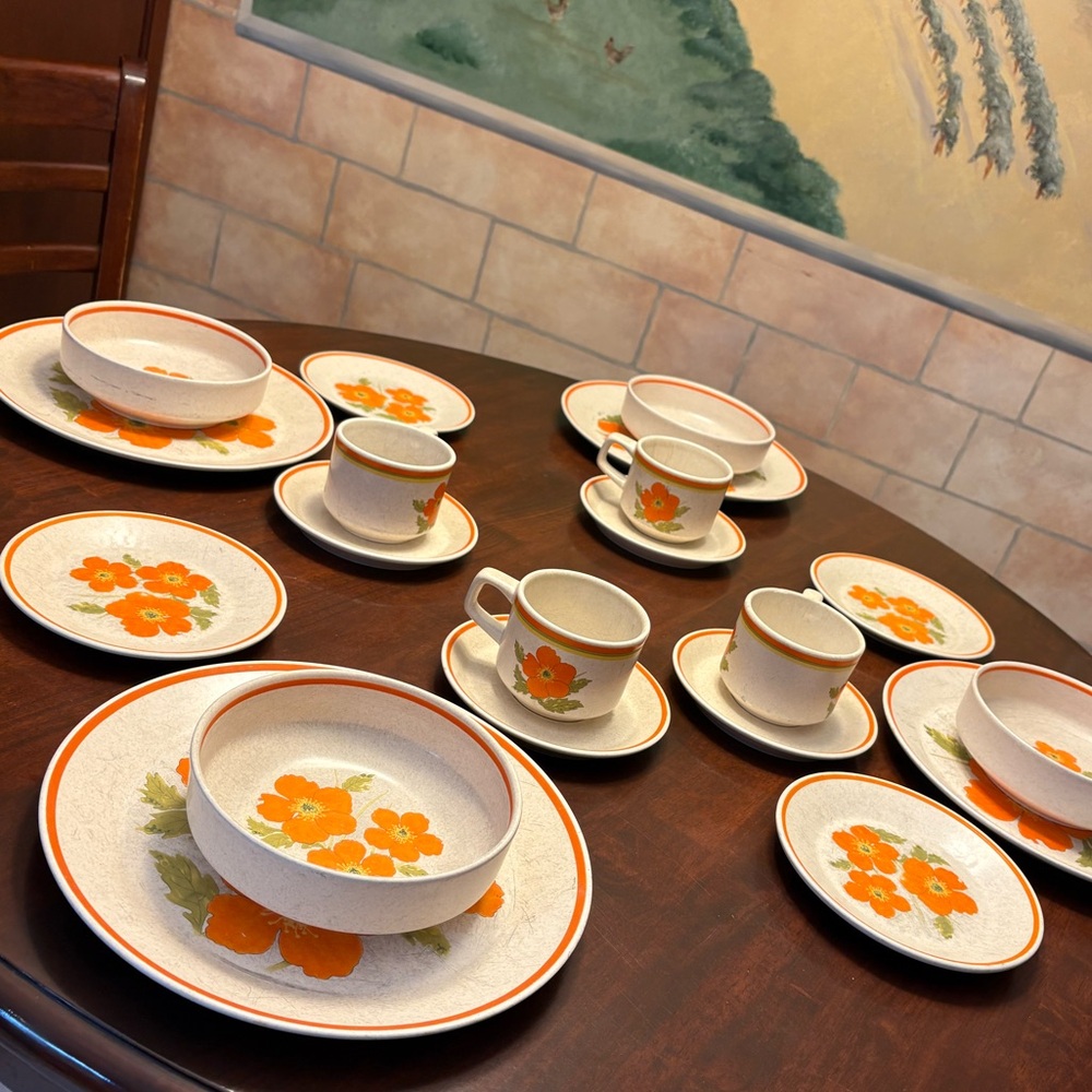 ✨ Lenox Fire Flower Temperware – Vintage 1974 Place Setting + Bonus Pieces ✨
